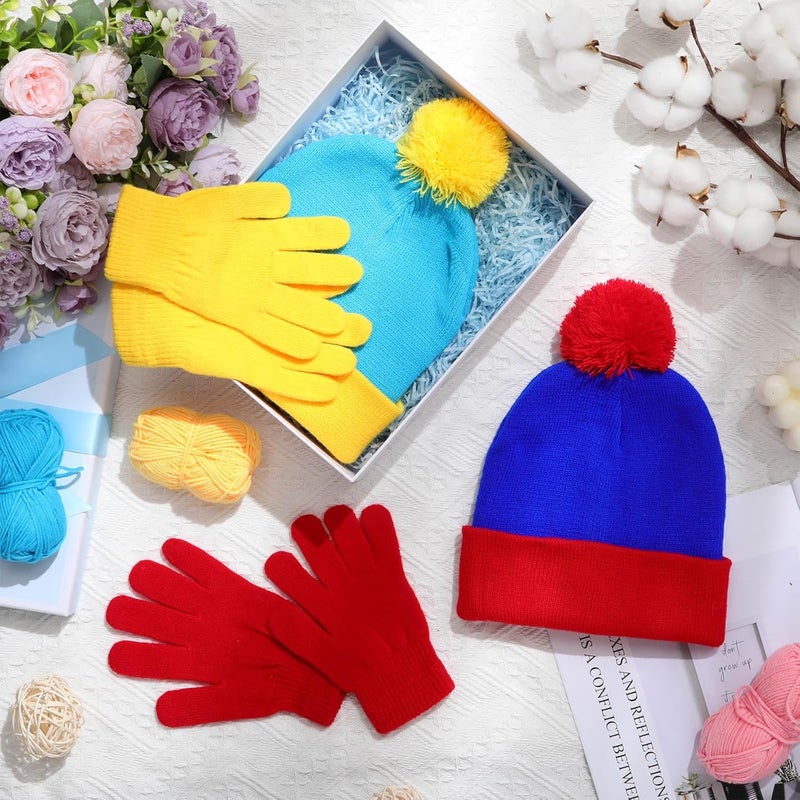 Shinymoon Beanie Hat Knit Pom Halloween Character Cosplay Winter Headwear Knitted Pompom Women Men's Novelty Cute Warm Caps - Image 5